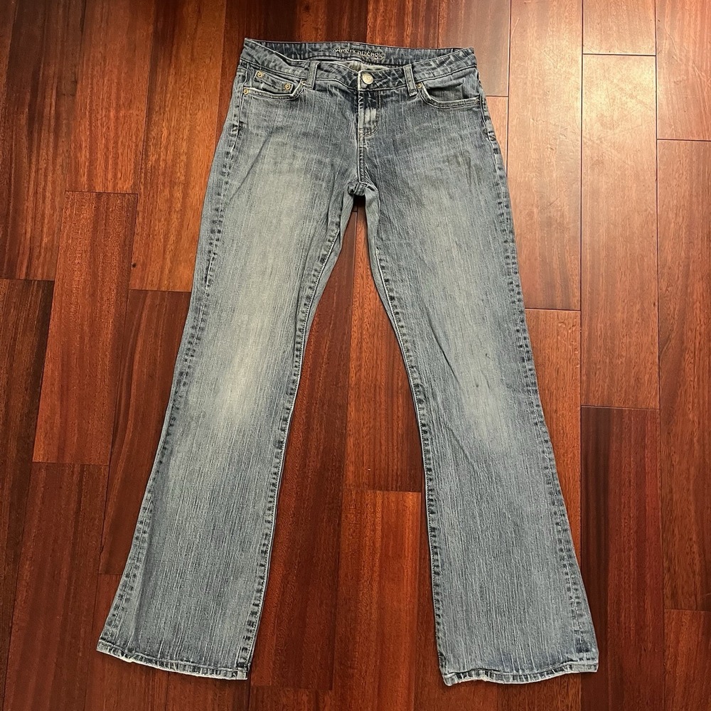 American Eagle Jeans Women 10 Long 32x32 Bootcut Flared Denim Hipster Light Y2k